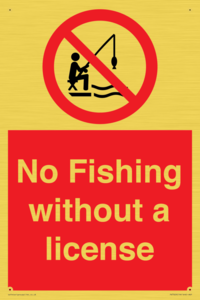 No Fishing without a license